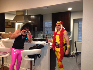 Illustration for article titled WWF-Themed Fantasy Football Draft Features Impressive Costumes